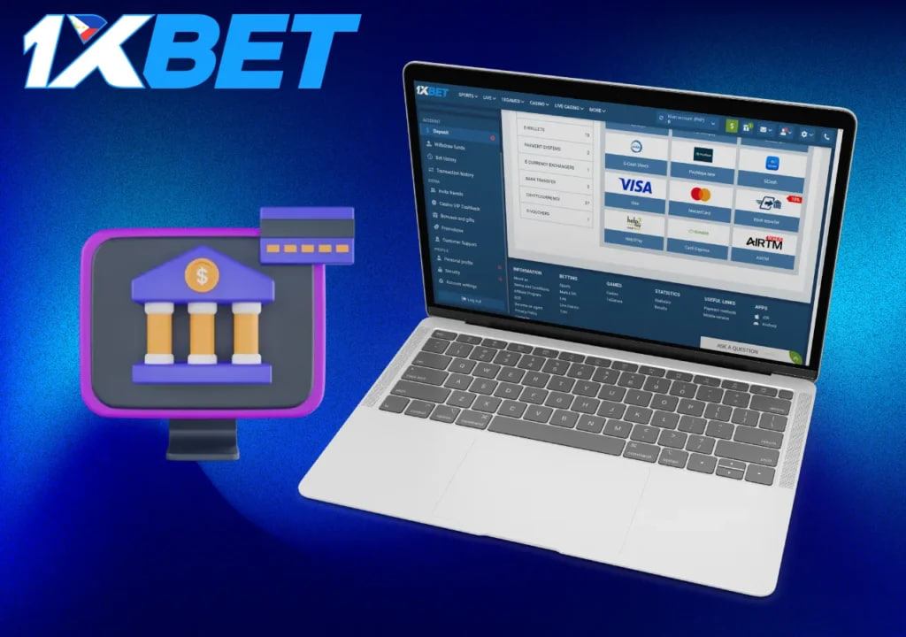 Deposit 1xbet via online bank